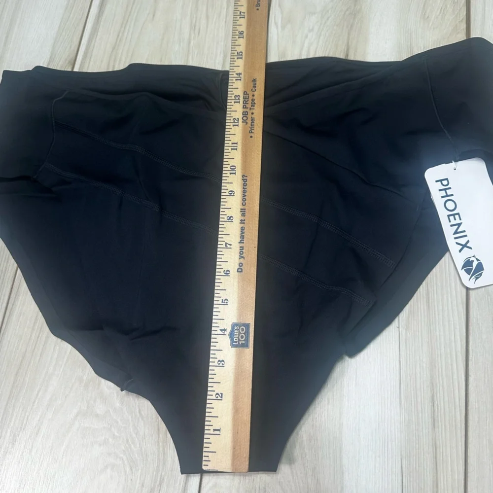 Phoenix Activewear Women’s Cheeky Bikini Bottom Swim‎ 3X Black NWT